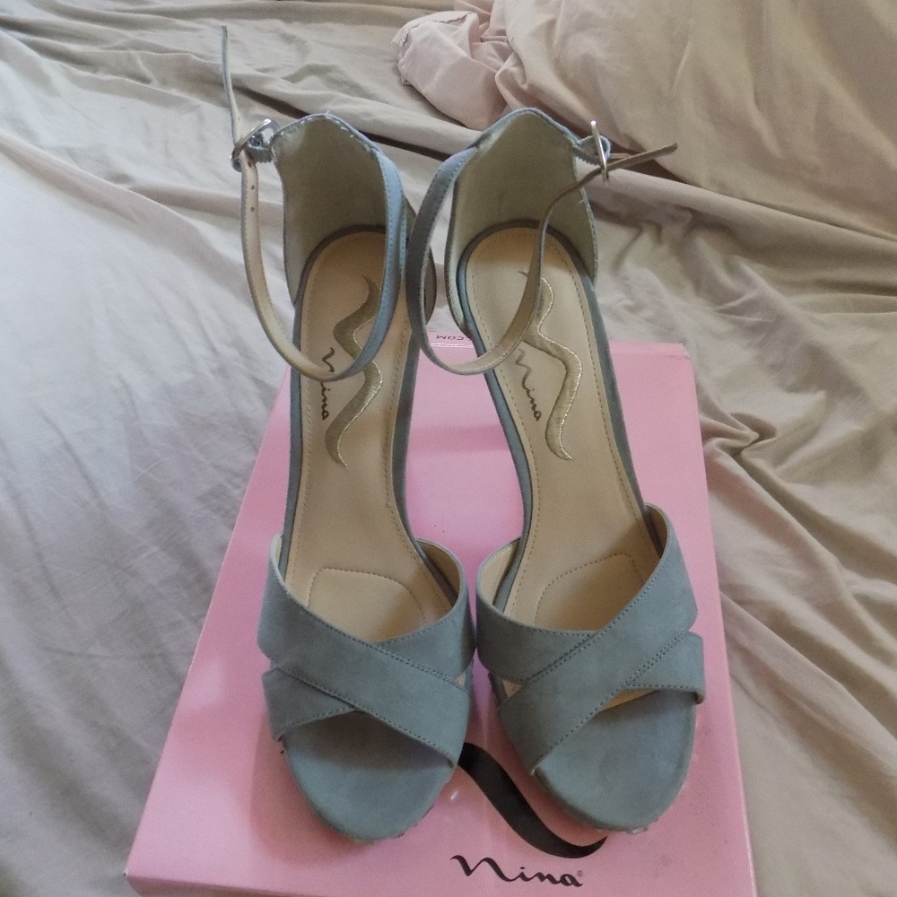Nina light grey Stiletto Heel with jewel  embellis